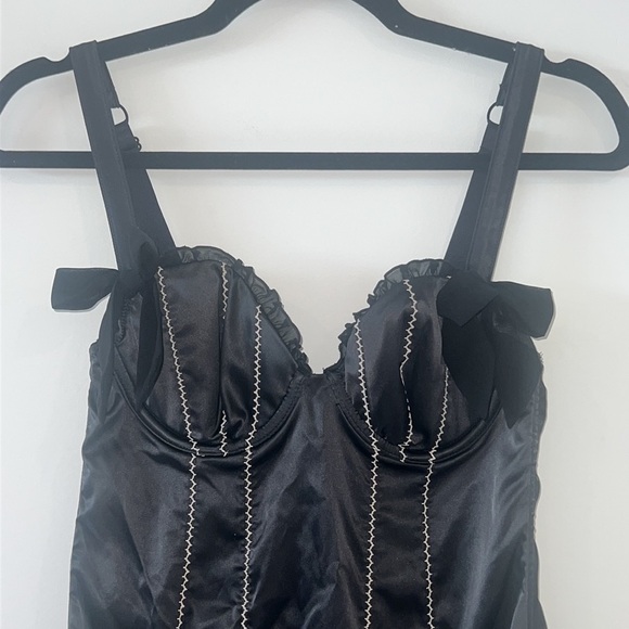 La Senza black Satin corset size Medium - Picture 3 of 12